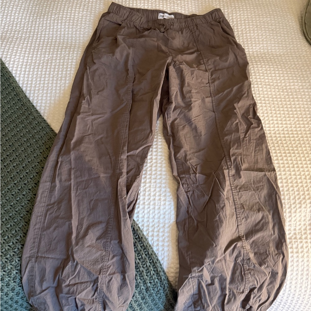 Zara Taupe Cargo Pants